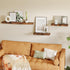 Set 4, Fixwal Wood Floating Shelves, Wall Shelves of Shelves for Wall Decor, with Invisible Brackets for Bathroom