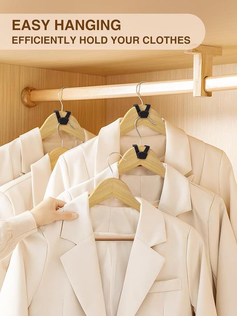 Smartor Clothes Hanger Connector Hooks, Closet Storage and Organization as Hangers Space Saving, Hanger Add on Hook as Closet Organizer, Magic Closet Hanger, Closet Space Saver, Black - 120 Pack by Smartor