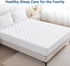 King Size Mattress Protector, 100% Waterproof Quilted Cover, Noiseless Soft & Cooling, Deep Pocket 6"-21", White