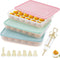 FACULX 3 Pack Deviled Egg Containers with Lid and 8 Pcs Deviled