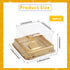 50 Set Gold Bottom Clear Cover Plastic Mini Cake Box, Muffin Box, Moon Cake Box