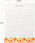 Jot & Mark Recipe Card Paper Full Page 8.5x11 with Crystal Clear Page Protectors for 3 Ring Binder, 30 Count (Peach Dream) by Jot & Mark