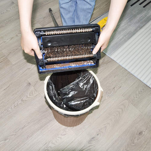 Quiet Carpet Sweeper, EZ SPARES Floor Sweeper with Horsehair Roller Brush Strong, Suitable for Carpet Cleaning Power,
