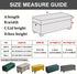 37) Eco-Ancheng Storage Ottoman Cover Rectangle Ottoman Slipcover Folding Storage Bench Cover Footrest Stool Slipcover