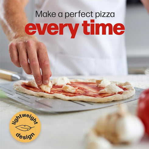 Hans Grill Pizza Peel PRO for XL Pizza 12 Inch+, Professional Non-Stick Paddle for Launching and Retrieving Pizzas