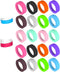 20PCS 65mm Protective Cup Mat Silicone Sleeve, Heat-Resistant Water Bottle Holder Non-Slip Cup Mug Coaster