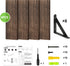 Set 4, 16.5 Inch) Fixwal Floating Shelves for Wall, Wood Wall Mounted Shelves for Bedroom, Bathroom, Living Room