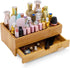 GOBAM Bamboo Wood Makeup Storage Drawer Organizer, Large Capacity Bathroom Beauty Countertop