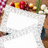 Lace Doilies Paper Rectangular - 100 Pieces, White Square Lace Paper Placemats for Tables, Cake, Baking, Wedding