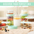 4oz 16 oz 6Pack, Glass Overnight Oats Containers with Lids Yogurt Parfait Cups with Dry and Wet Separation, Breakfast
