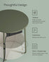 ULET228C04 VASAGLE LILEA Collection - Side Table with Charging Station, Round End Table with Fabric Basket, Nightstand