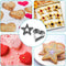 10Pcs Cookie Cutters Set, Stainless Steel Biscuit Cutter in Love Heart and Star Shapes for Baking