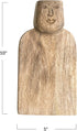 Creative Co-Op Compact Hand-Carved Mango Wood Slicer, Natural Cheese and Cutting Board