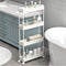 SPACELEAD Slim Storage Cart 4 Tier - Rolling Utility Organizer for Bathroom, Kitchen, Laundry Room & Narrow Places -