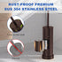 Set: 304 Toilet Brush and Holder Stainless Steel Heavy Duty Toilet Bowl Brush and Holder with Removable Inner Bowl