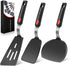 Hotec Silicone Spatula Turner Set of 3, 600°F Heat Resistant, Large Flexible Rubber Spatula for Nonstick Cookware