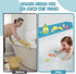 IwelKee Bathtub Splash Guard for Tub Kids, Longer Silicone Water Splash Guard for Bathtub, Toy Holder Play Shelf