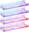 Hiceeden 4 Pack 15" Iridescent Acrylic Floating Shelves, Wall Mounted Floating Bookshelf