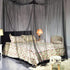 Goplus Mosquito Net - 4 Corner Post Bed Canopy for King & Large Queen Size Beds - Black