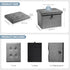 16x12x12 inches, 242 lb, oakvivo Storage Ottoman Cube Small Faux Leather Tuffed Foot Rest Stool with Rivet Design