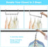 Space Saving Hangers, 10PCS Magic Hangers, 5 Holes Sturdy Plastic Clothes Organizer, Gray