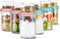 4oz 16 oz Glass Overnight Oats Containers with Lids 6Pack, Yogurt Parfait