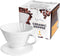 Ceramic Pour Over Coffee Dripper - Slow Brewing Accessories for Home, Cafe, Restaurants - 1 Cup Size, White
