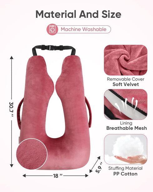 TinlyFinly Car Travel Pillow for Kids Adults, Raised Padding Head and Neck Support Car Seat Sleeping Pillow