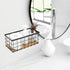 TIEYIPIN Black Metal Wire Storage Baskets with Wood Bottoms, Set of 2 Bathroom Organizer Bins, Includes 2 Bonus