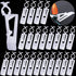 40 Pieces Christmas All-in-One Light Clips for C7, C9, and Mini Lights, Plastic Hangers (White)