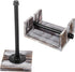 Set, Countertop MyGift Paper Towel and Napkin Holder Torched Wood and Industrial Metal Paper Towel Holder and Flat