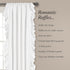 Set, 54" 84" Set Lush Decor Reyna Ruffle Window Curtain Panel Pair, W x L, White - Flowy Curtain - Romantic Ruffle