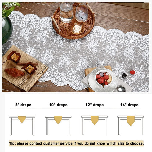 Insparkle Living 36"-Vintage Short Lace Table Runner Small Lace Runners Doilies Dresser Scarf for Bedroom, End Table