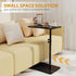 360Swivel TV Tray Table, Adjustable C Shaped Side Table for Couch, Couch Side Table C Table That Slide Under Couch Desk