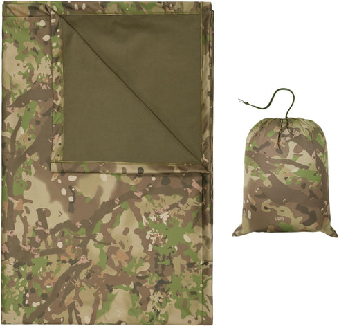 LOOGU Camo Blanket Waterproof Insulation Poncho Liner for Outdoor Camping, Hiking, Hunting,