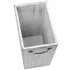 Rustic Farmhouse Wood Wastebasket Trash Can, Square Garbage Container Bin with Decorative Metal Handle for Home
