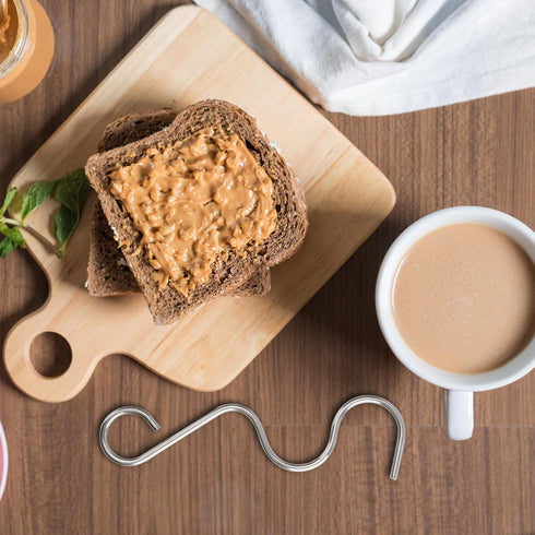 wanjiashanxuan Set Peanut Butter Stirrer Tool - Effortlessly Mixes Nut Butters, Perfect for Breads, Cakes & Cookies