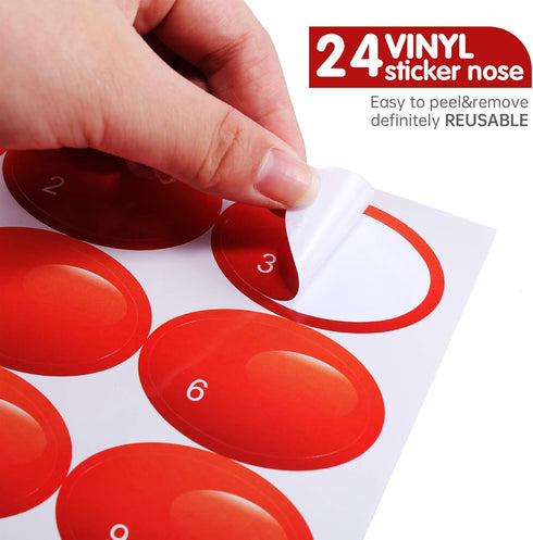 SKYLETY Christmas Party Games Pin The Nose Game on Santa Claus Fun Xmas Blindfold Party Games for Family Friends