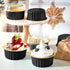 DEAYOU 100 Pieces Baking Cups with Lids, 3" Cupcake Tin Pan Holder for Pudding, Souffle, Party, Wedding - Black Gold