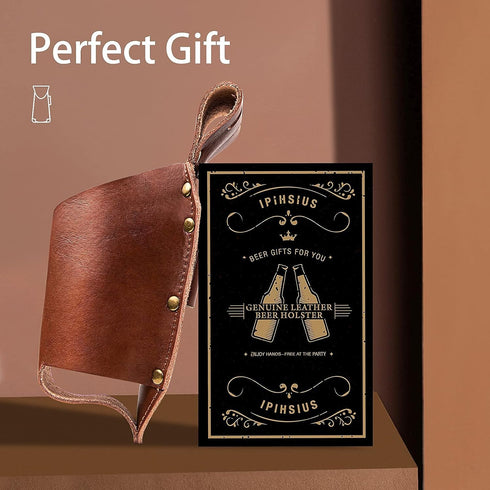 Beer Holster for Men, Hands-Free Beer Gift with Bottle Opener, Ideal for Parties, Barbecues, Camping