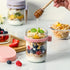 6 Pack 16 oz Overnight Oats Containers with Lids and Spoons, Glass Mason Overnight Oats Jars, Large Capacity Airtight