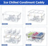 Counter, Bread Box with Ice Chilled Condiment Caddy, Portable Airtight Storage Container with Lid Handle for Kitchen