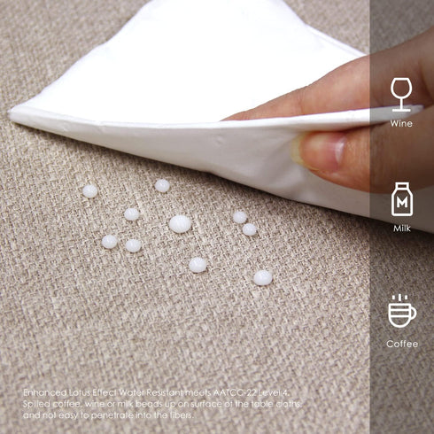 55"x55") BALCONY & FALCON Square Tablecloth - Small Waterproof Table Cloth, Wrinkle Resistant Table Cover Linen Fabric