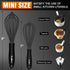 Walfos Silicone Whisk, 7+9in Mini Whisks for Non-Scratch Cookware, Perfect for Whisking, Beating, Blending, Black