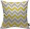 Mugod Chevron Throw Pillow Cover, Zigzag Wavy Geometric Stripe, Yellow White Gray, 18x18 Inch for Home Decor