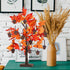 YEAHOME 24” Lighted Fall Maple Leaves Tree, 2FT Autumn Decor with 24LT Warm White LEDs, 12 Wood Acorns Ornaments,