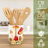 Countertops Nefelibata Mushroom Ceramic Utensil Holder Rustic Functional Utensil Crock Kitchen Storage Decor Perfect