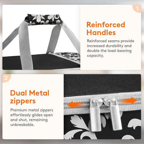 Lifewit Casserole Carrier, Insulated Food Carrier for Hot or Cold Food, Fits 9"x13" Baking Dish, Black