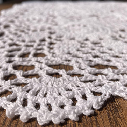 Dcor,15inches(40cm) Hsvanyr White Nightstand Cover Handmade Crochet Lace Table Cloth Doilies Dining Room Mats Table