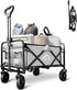Foldable Wagon Cart, Collapsible Wagon Cart with Heavy Duty Wheels, 220Ibs Portable